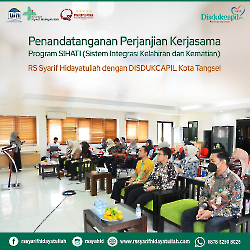 PENANDATANGANAN PERJANJIAN KERJASAMA PROGRAM SIHATI DISDUKCAPIL KOTA TANGSEL